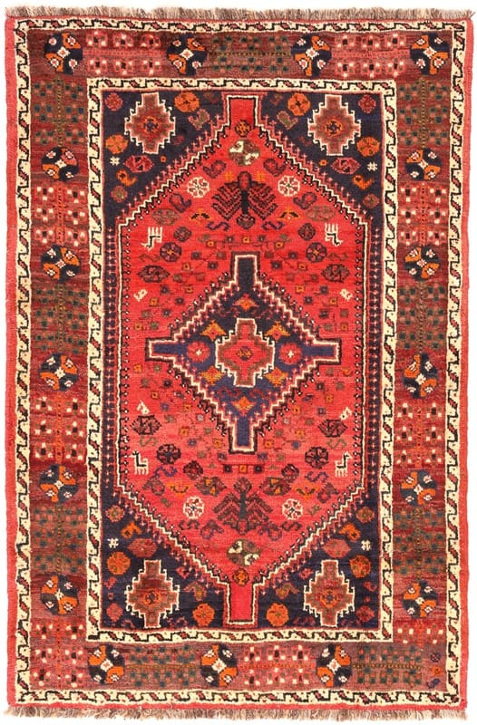 SHIRAZ Teppich 156x103 cm, Wolle, handgeknüpft, Orientteppich