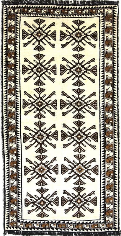 Shiraz Teppich 201x101 cm, Ghaschghai, handgeknüpft, Wolle