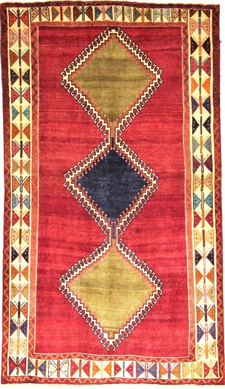 Shiraz Teppich 231x131 cm, Ghaschghai-Design, handgeknüpft