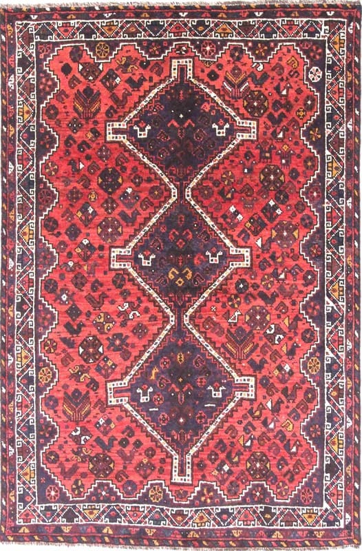 SHIRAZ Teppich 232x153 cm, Ghaschghai, Wolle, handgeknüpft