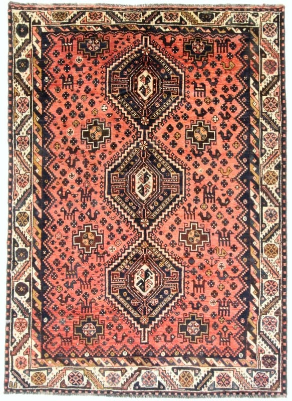 SHIRAZ Teppich 232x169 cm, Ghaschghai, Wolle, handgeknüpft