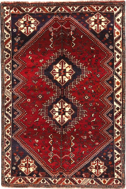 Shiraz Teppich 242x166 cm, handgeknüpft, Wolle, Orientteppich