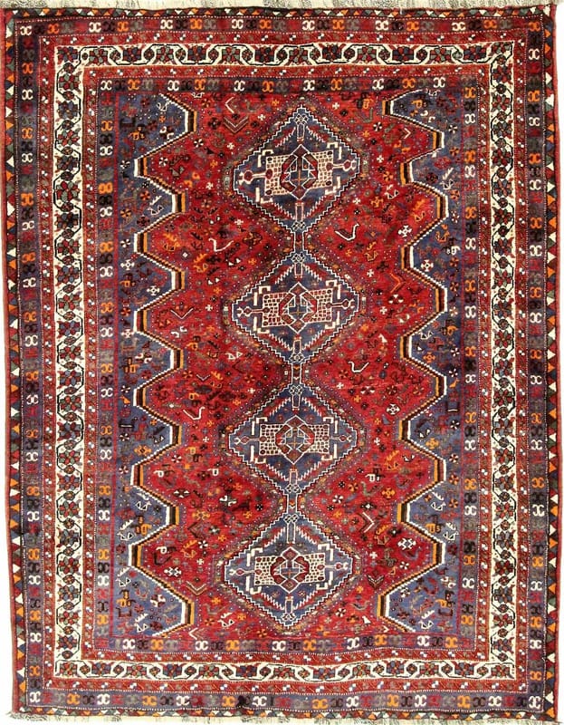 SHIRAZ Teppich 242x188 | Handgeknüpft | Wolle | Nomadenstil