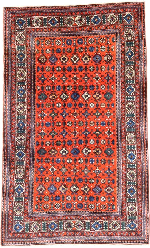 Shirwan Teppich 212x130 cm | Kaukasus-Muster | handgeknüpft