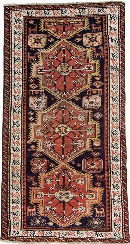 Shirwan Teppich 237x113 cm – Mittelfein, Kaukasus-Muster, handgeknüpft