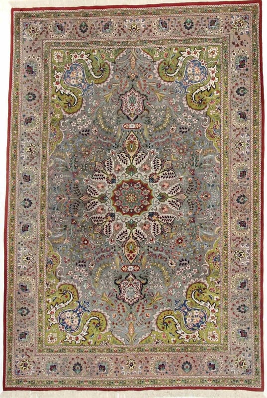 Tabriz 40 Raj Teppich 299x199 cm – handgeknüpft, Perserteppich