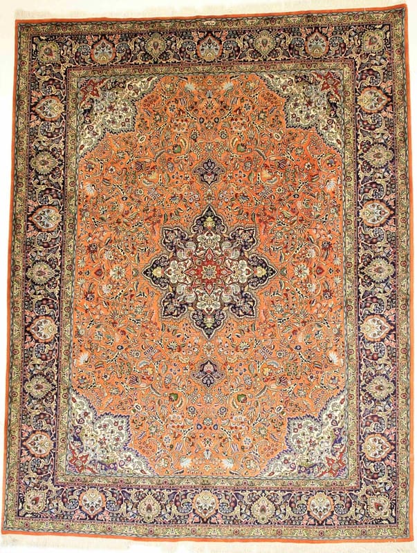 Tabriz 40 Raj Teppich 399x306 cm - handgeknüpft Perserteppich