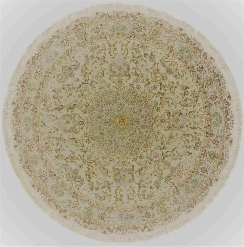 Tabriz 60 Raj Teppich 204x203 cm – hochwertig handgeknüpft Perserteppich