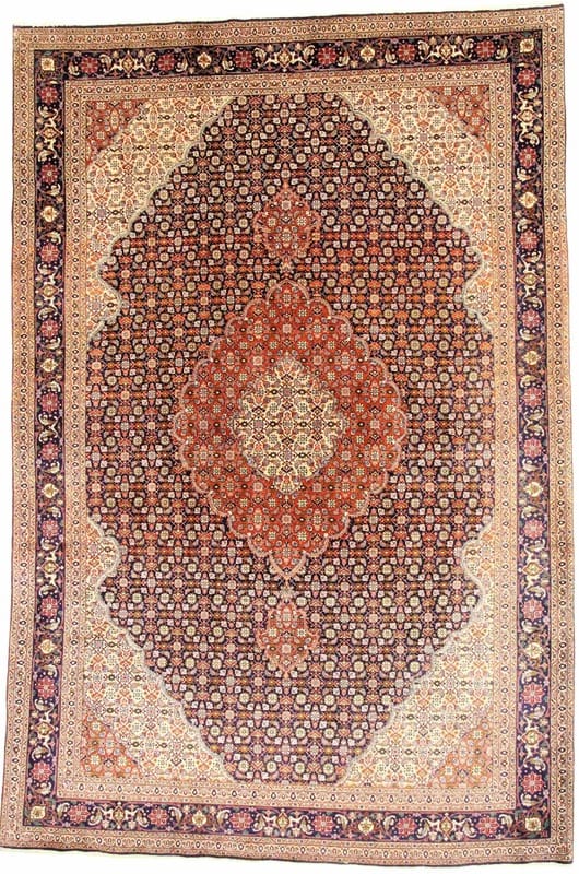 Tabriz Mahi 40 Raj Teppich 292x197 cm | Perserteppich handgeknüpft