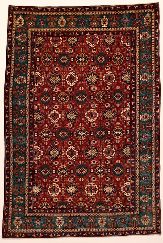 Tabriz Orientteppich 337x228 cm handgeknüpft, zeitloses Muster