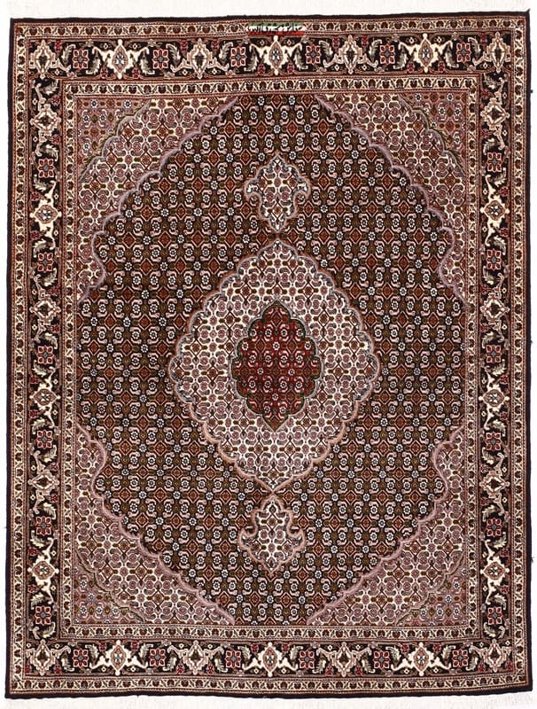 Tabriz Teppich 197x152cm, 40Raj, handgeknüpft, Perserteppich