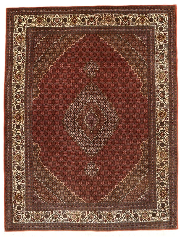 Tabriz Teppich 262x201 cm, traditionelles Herati-Muster, handgeknüpft