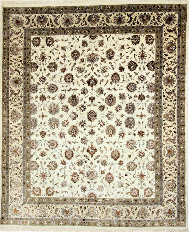 Tabriz Teppich 302x252 cm, 60 Raj, handgeknüpft, Perserteppich