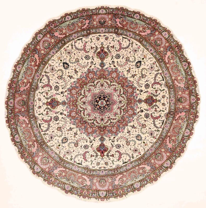 Tabriz Teppich 302x292 cm, 50 Raj, handgeknüpft, Orientteppich