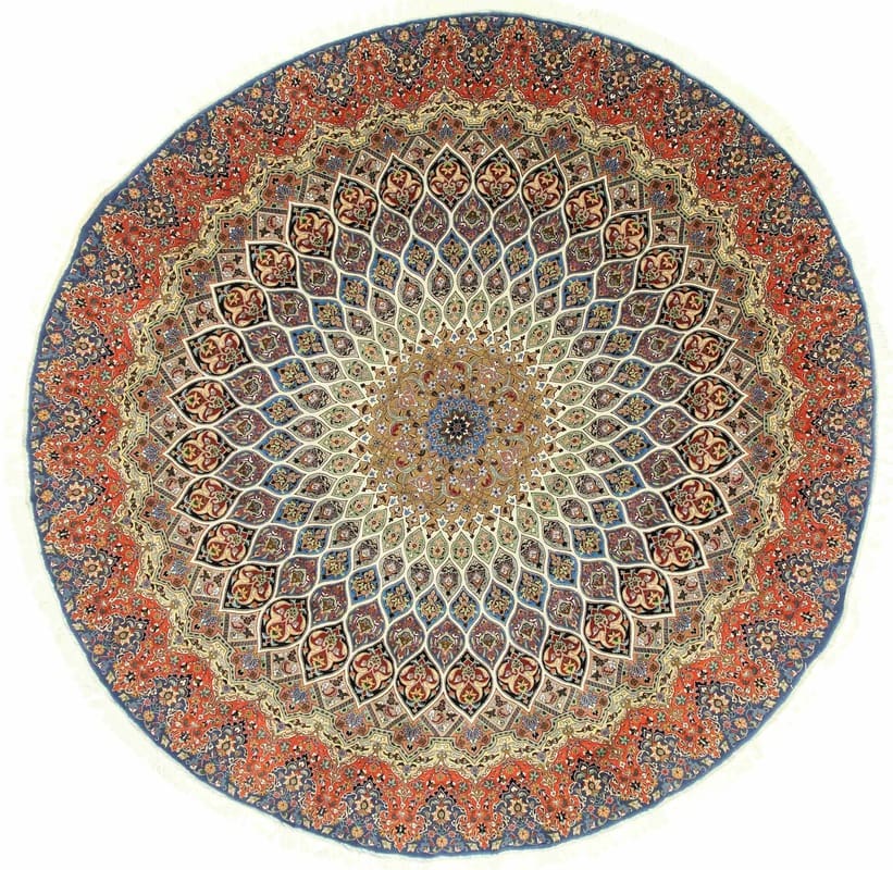 Tabriz Teppich 302x301 50 Raj handgeknüpft Perserteppich