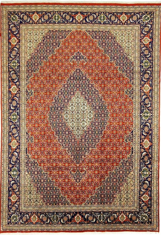 Tabriz Teppich 349x243 cm, 60 Raj, handgeknüpft, Perserteppich