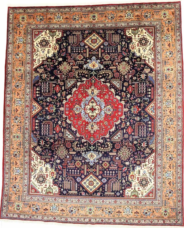Tabriz Teppich 369x301 cm, handgeknüpft, Perserteppich