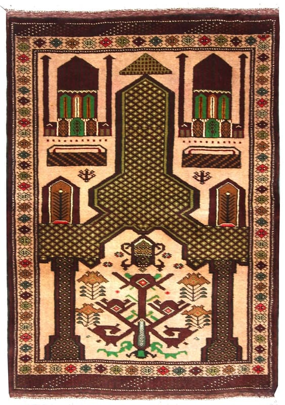Turkaman Orientteppich 128x88 cm - Handgeknüpft aus Wolle