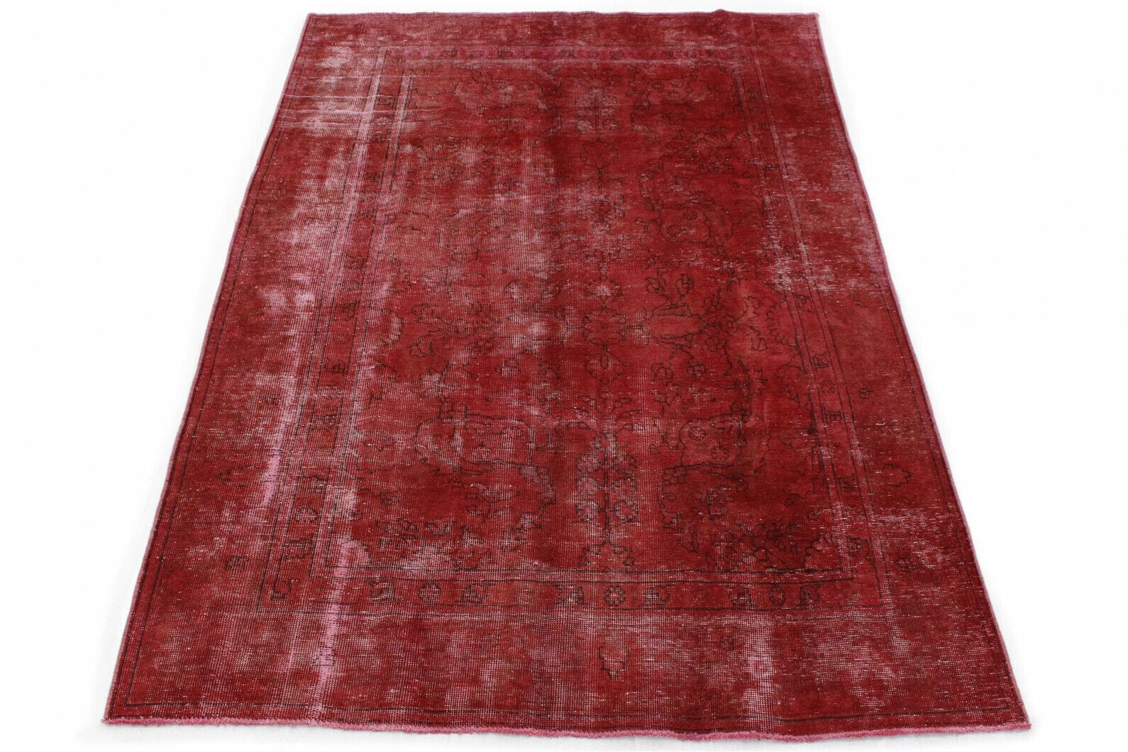 Vintage Orientteppich Rot 281x179cm – Exklusiv handgeknüpft