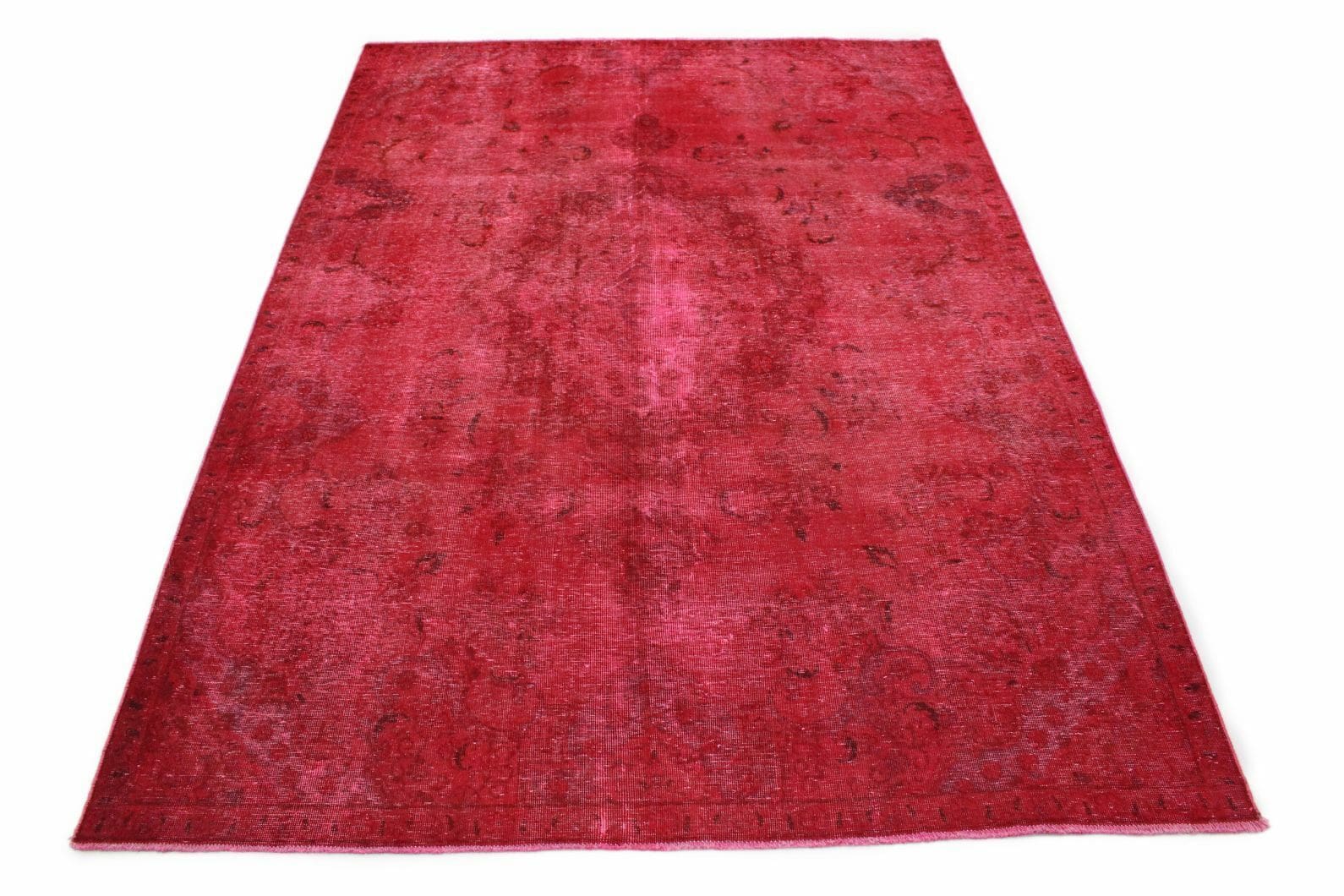 Vintage Orientteppich Rot 322x229 cm, handgeknüpft, Unikat