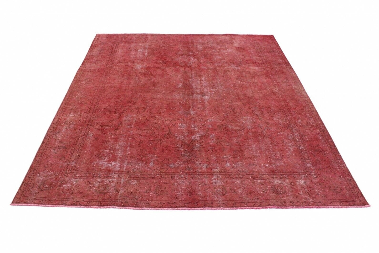 Vintage Orientteppich Rot 378x271 cm – Handgeknüpft, Unikat