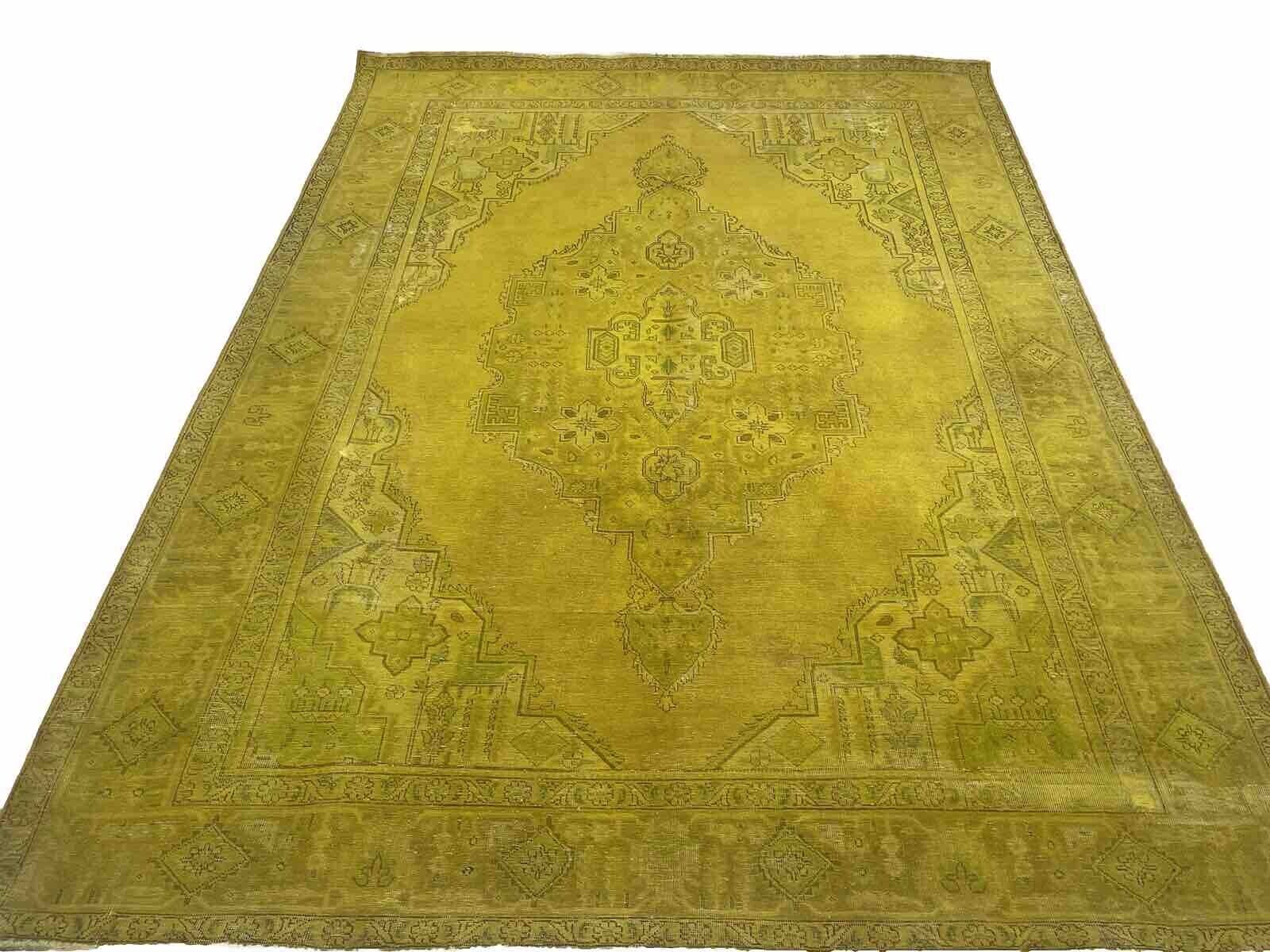 Vintage Perserteppich 336x246 cm, Handgeknüpft, Gold, Modern