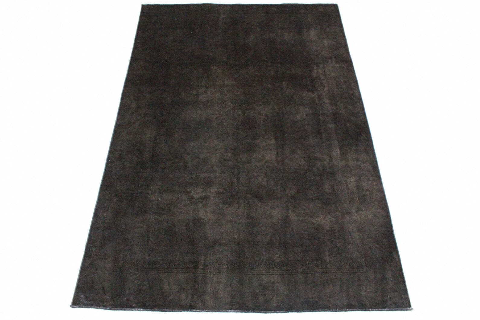 Vintage Teppich Schwarz 293x189cm - Handgeknüpft, Orientteppich
