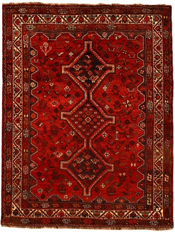 Wunderschöner Shiraz Teppich 229x176 cm – Handgeknüpft, Orientalisch