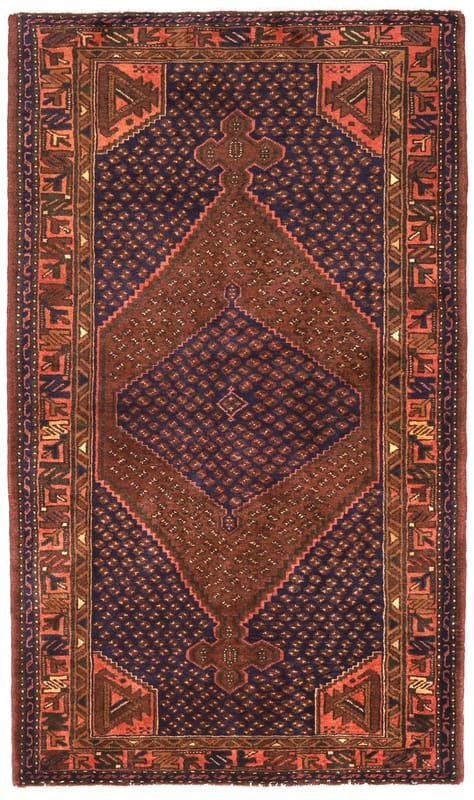 Zanjan Orientteppich 224x131 cm, antikes Design, handgeknüpft