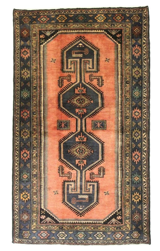 Zanjan Teppich 229x131 cm, antik, handgeknüpft, Orientteppich