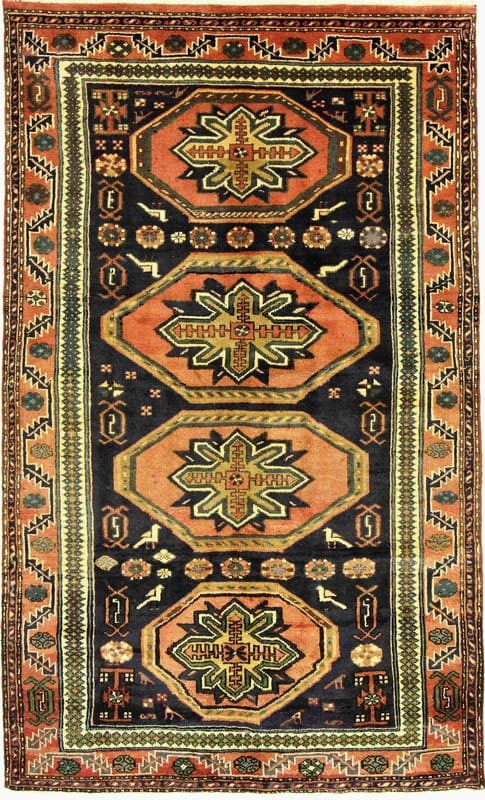 ZANJAN Teppich 230x139 cm – Antik, handgeknüpft, Perserteppich