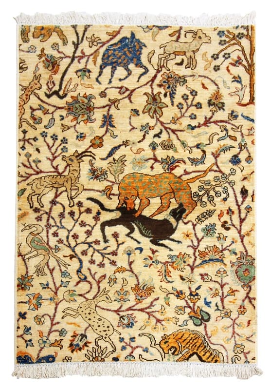 Ziegler Teppich 148x103 cm, antik aus Pakistan, handgeknüpft