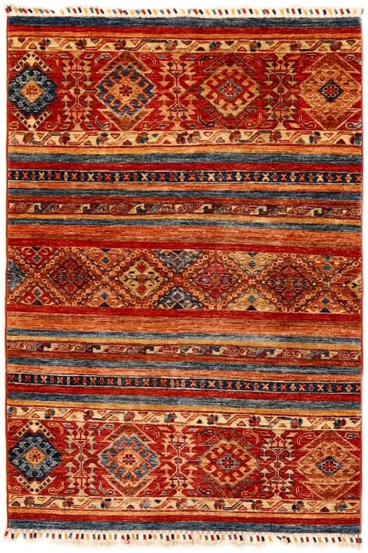 Ziegler Teppich 153x105 cm – Handgeknüpft, klassisches Design, Wolle