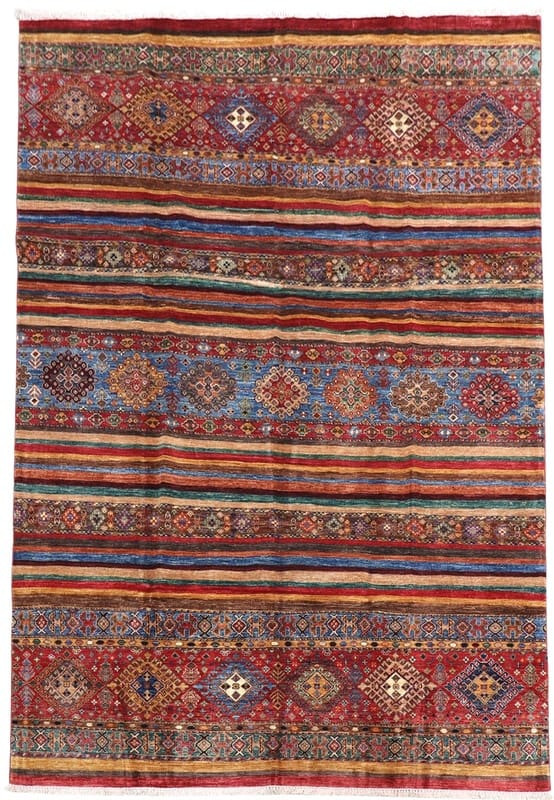 Ziegler Teppich 279x205 cm - Antikes Design, handgeknüpft, Orientteppich