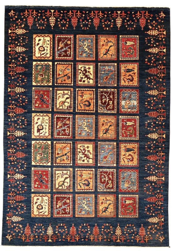 Ziegler-Teppich 301x209 cm - Antikes Design, handgeknüpft, Orientteppich H1