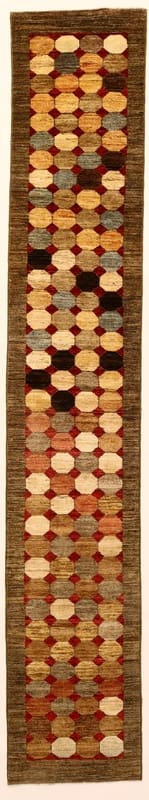 Ziegler Teppich 368x63 cm, handgeknüpft, orientalisches Muster