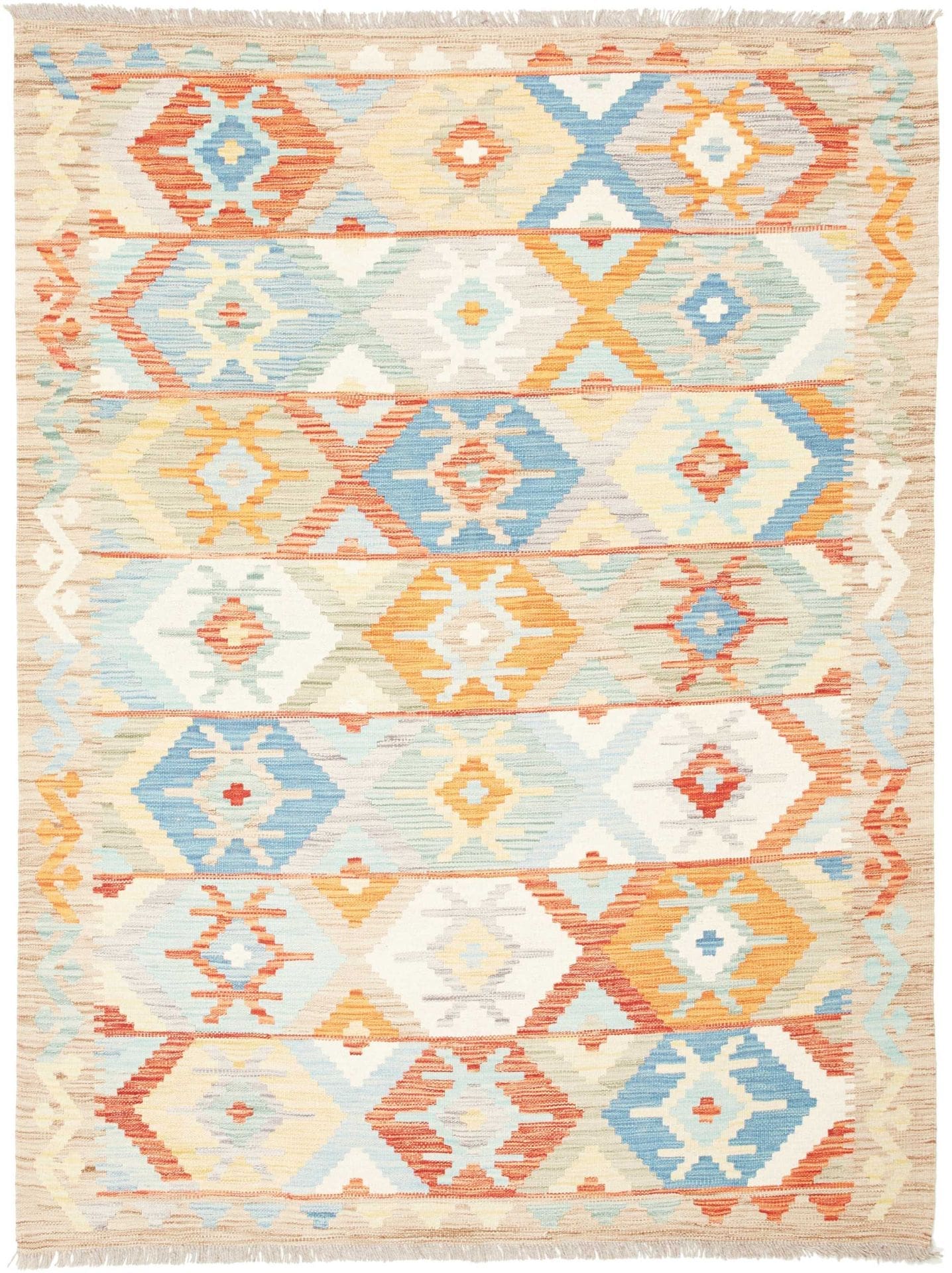 Afghanischer Kelim 149 x 195 cm – handgewebt, geometrisches Muster