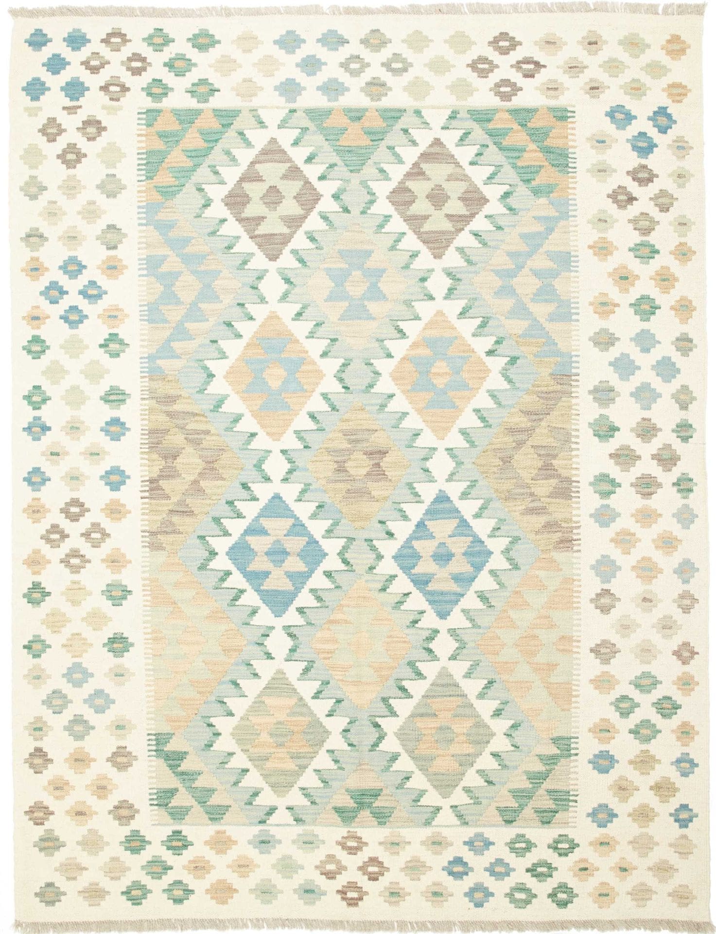 Afghanischer Kelim 153 x 196cm – Handgewebt, Schurwolle, rustikal