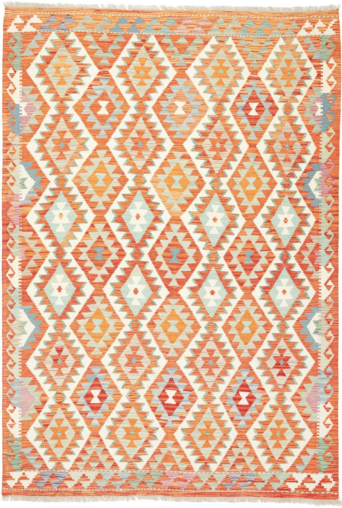 Afghanischer Kelim 176 x 249cm - handgewebt, rustikales Flair