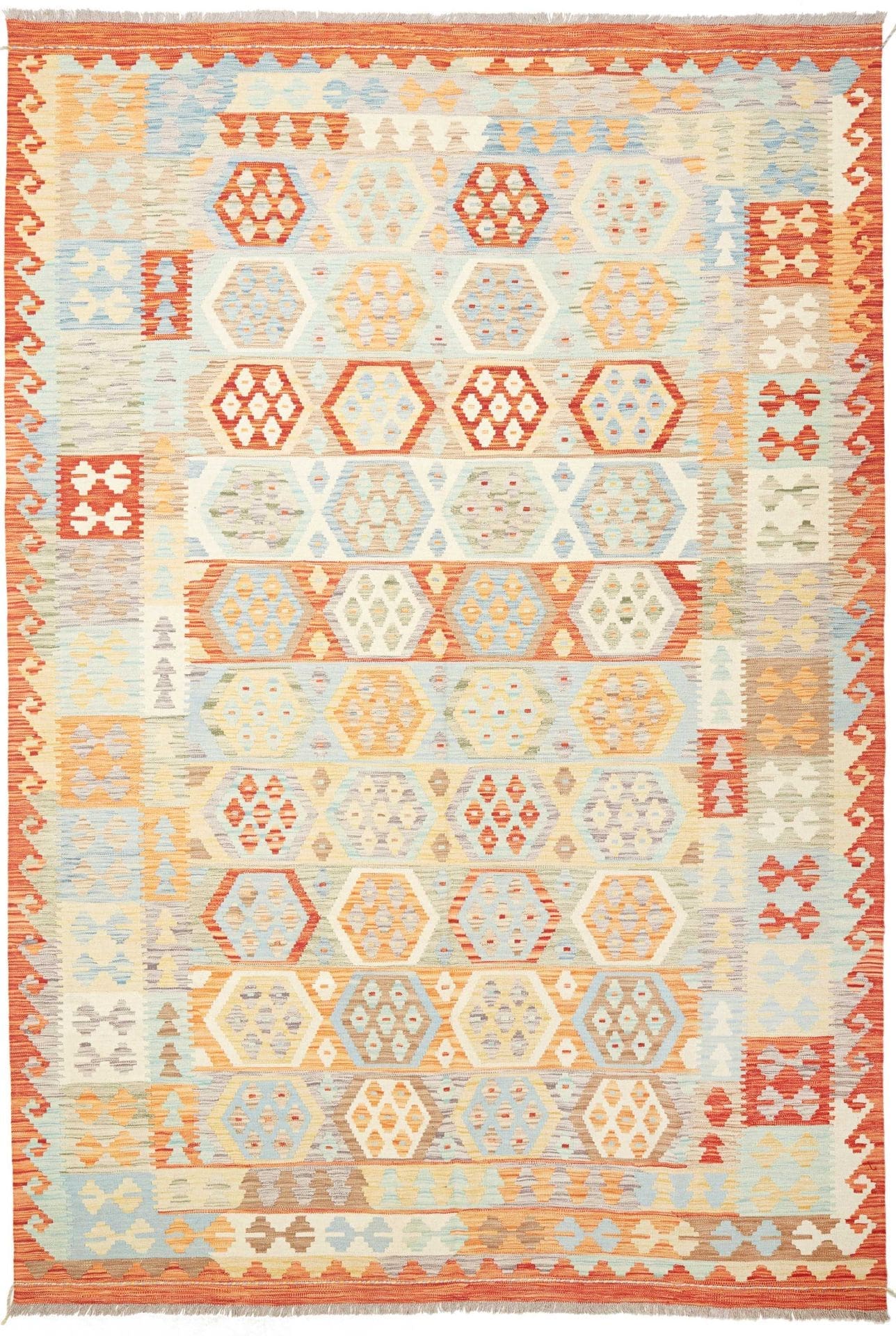 Afghanischer Kelim 209 x 300cm, Schurwolle, handgewebt