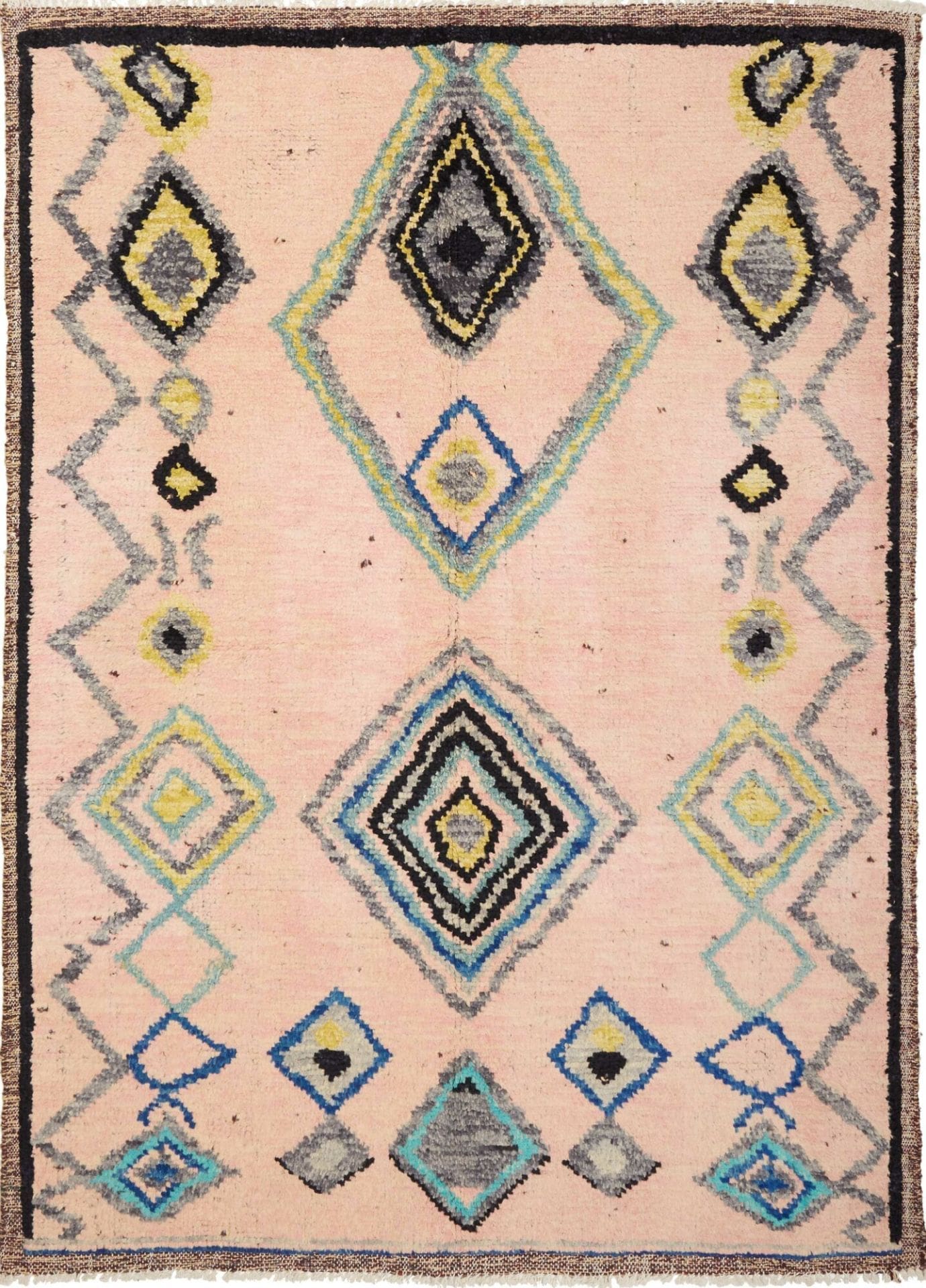 Berber Teppich 161 x 220cm aus Schurwolle, handgeknüpft, Orientteppich