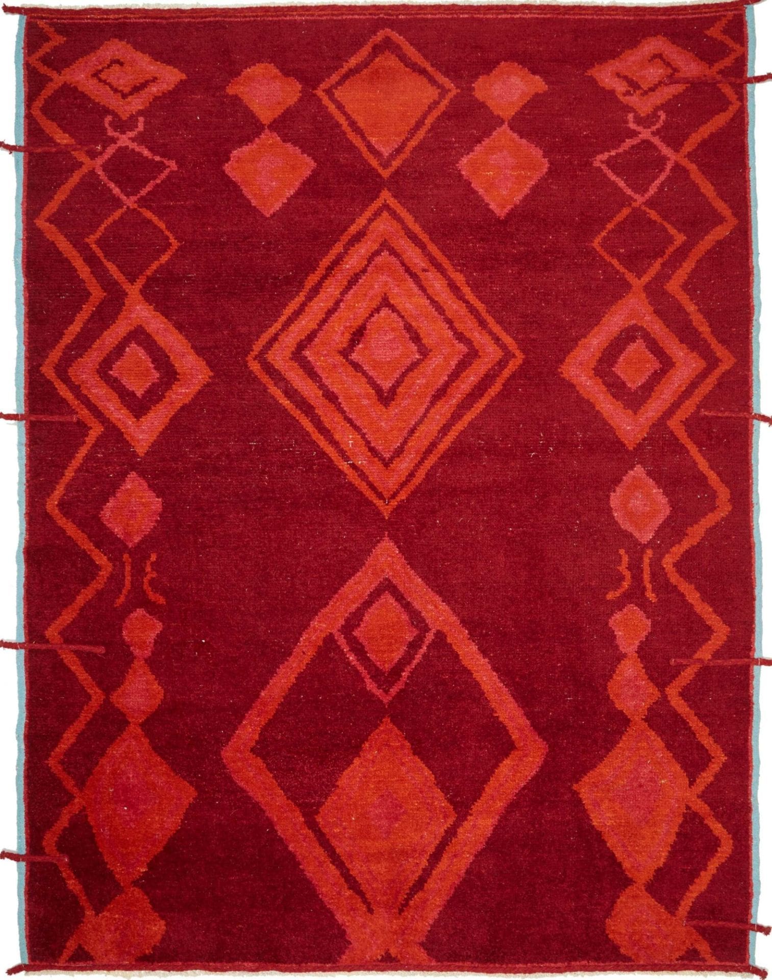 Berber Teppich 234 x 302cm aus Schurwolle, handgeknüpft, Orientteppich