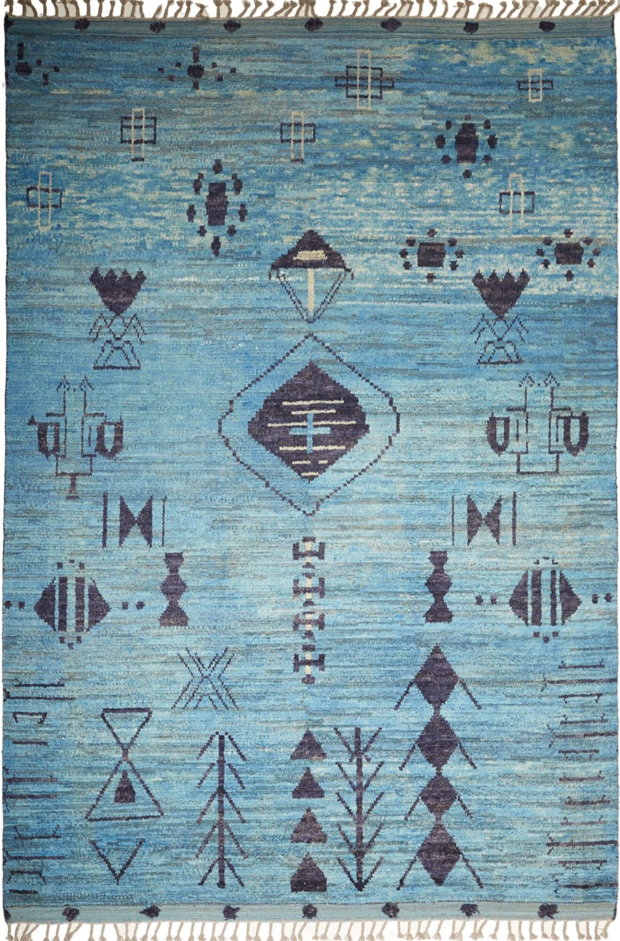 Berber Teppich 249 x 352 cm, hohe Knotendichte, handgeknüpft