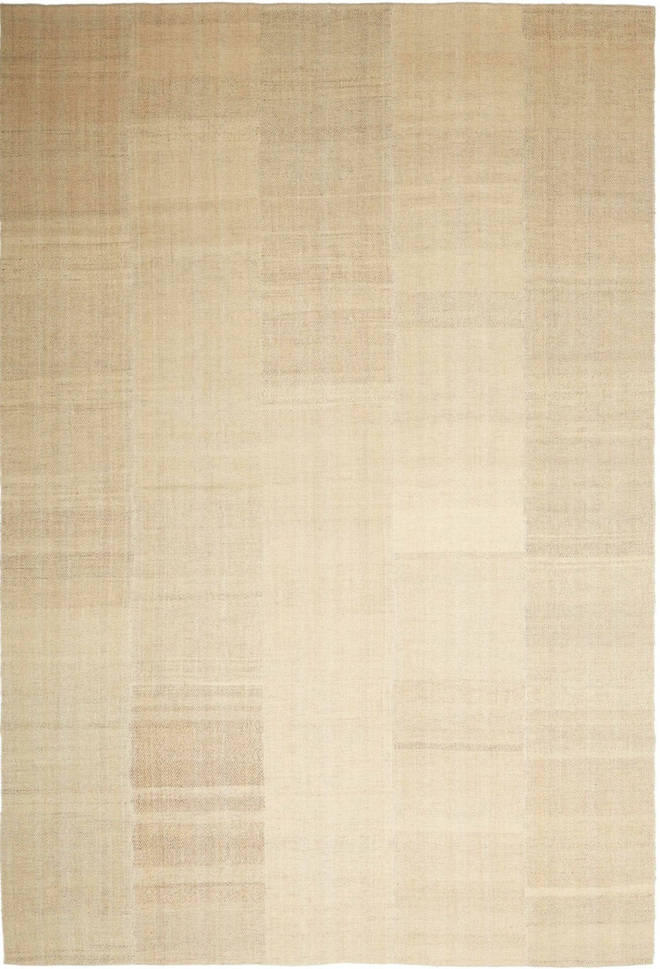 Eleganter Kelim 209 x 300cm aus Schurwolle, handgewebt, rustikal