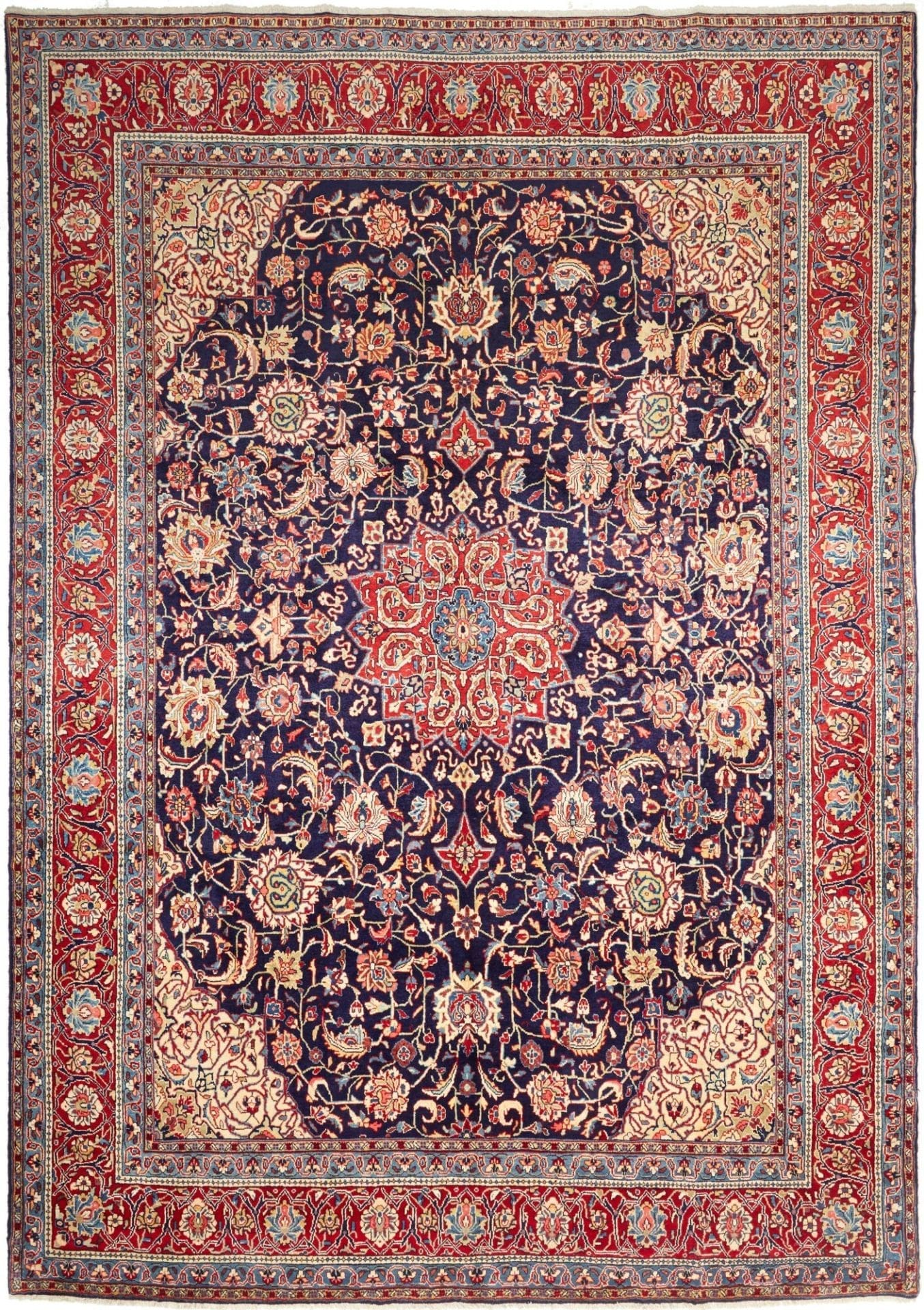 Eleganter Sarough Teppich 248 x 345cm, Schurwolle, handgeknüpft