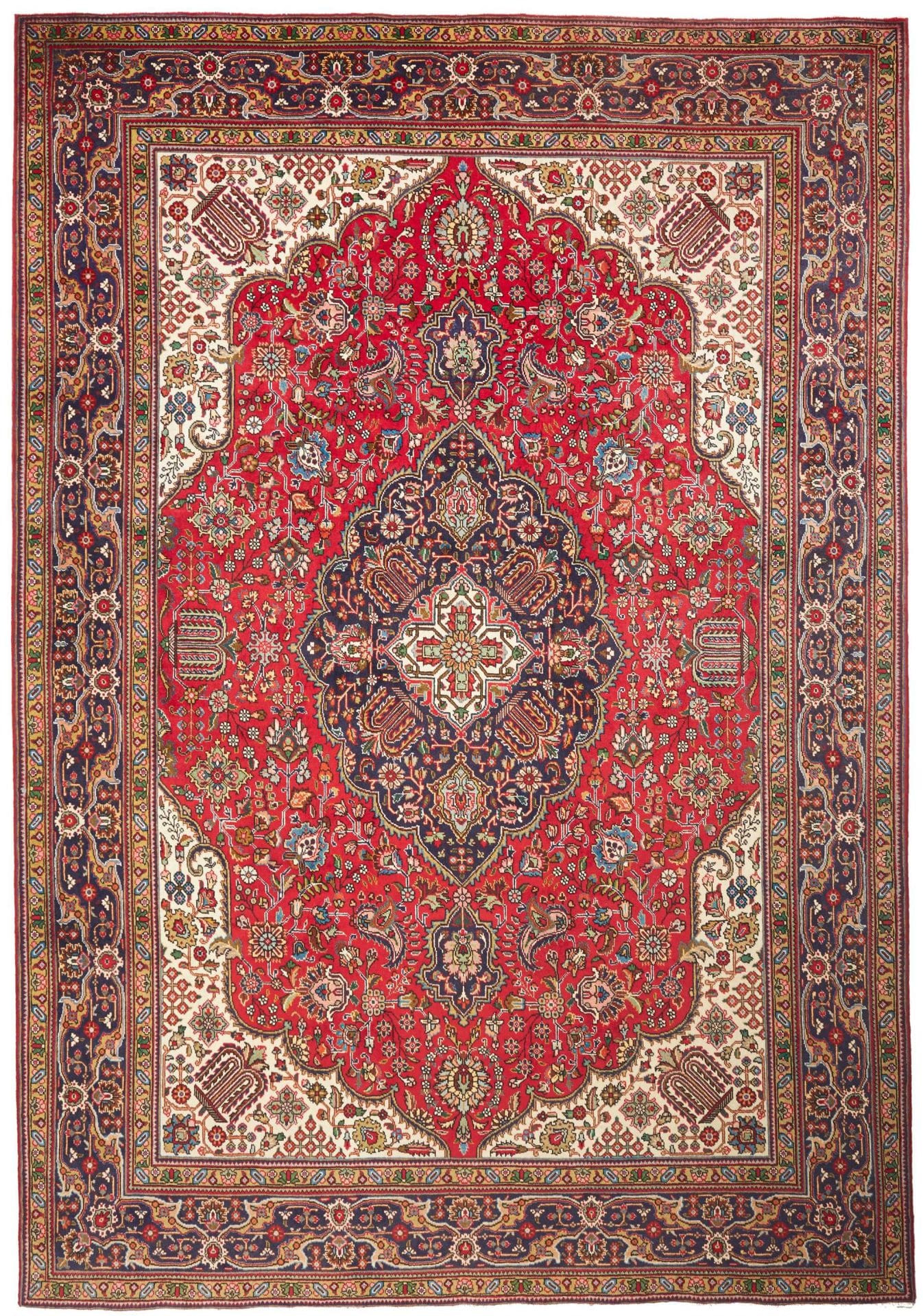 Eleganter Täbriz Teppich 250 x 358 cm, Schurwolle, handgeknüpft