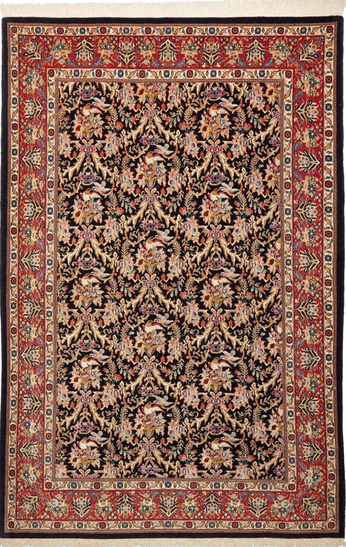 Exklusiver Isfahan Teppich 137 x 202 cm, 600K Knoten, handgeknüpft