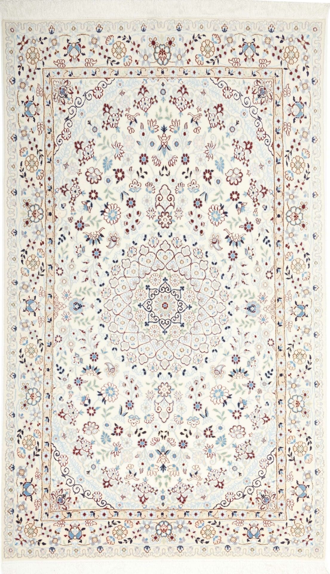 Exklusiver Nain Orientteppich 135 x 208cm, Schurwolle, handgeknüpft