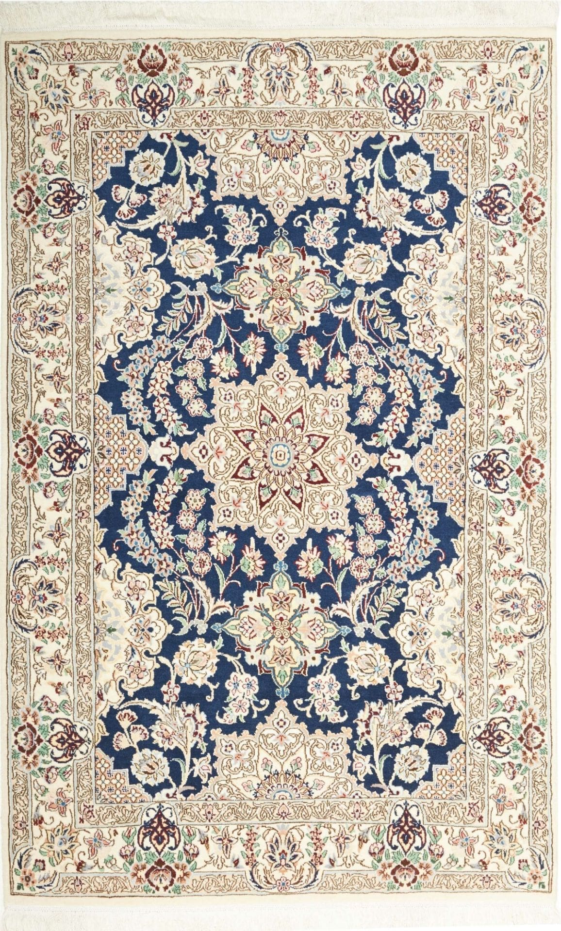 Exklusiver Nain Teppich 127 x 197 cm, Schurwolle, handgeknüpft