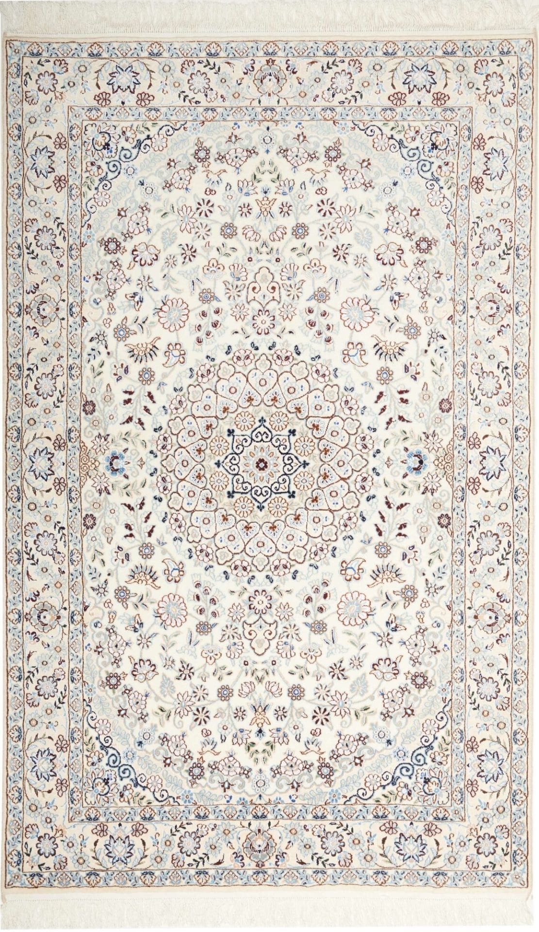 Exklusiver Nain Teppich 135 x 214 cm – florale Muster, handgeknüpft